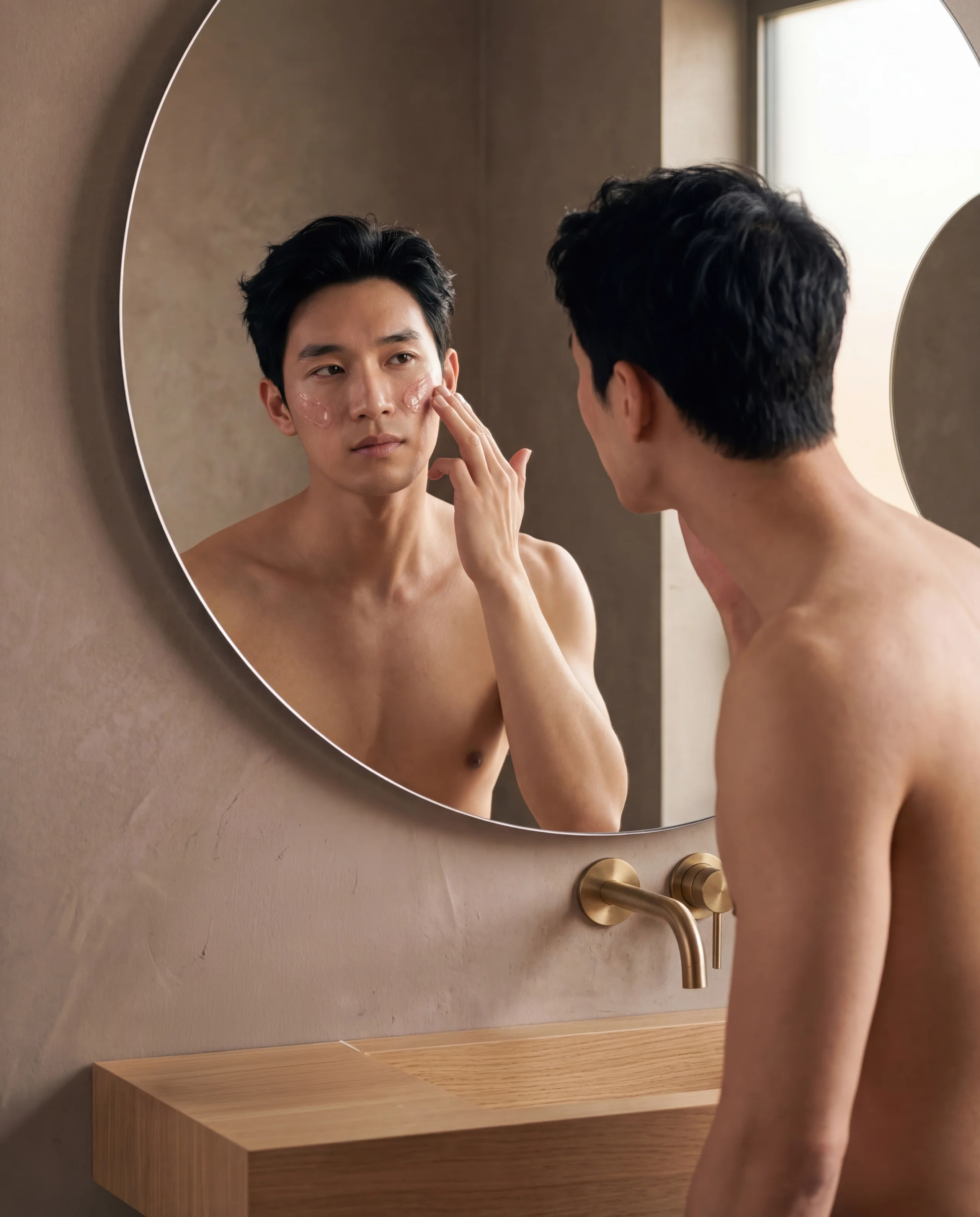 Application Quartz Chill devant miroir